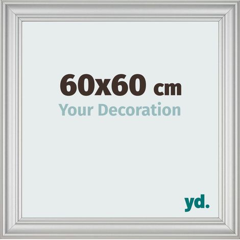 yd. - Cadre photo 60x60 - Argent Mat - MDF - Lazio (1/5)