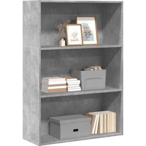 Bücherregal Betongrau 80x30x114 cm Holzwerkstoff