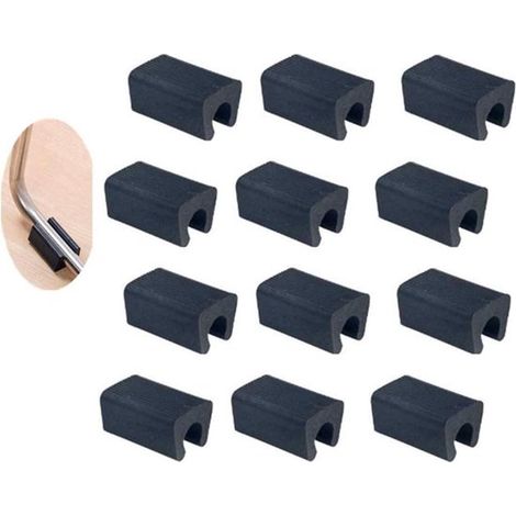 Coprigambe per mobili - Coprisedie - Protezione per pavimenti - Antiscivolo - 30 pezzi - Nero