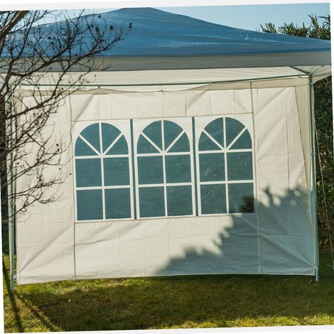 Werka Pro – Côté de tente fenêtre blanc 2.9 x 1.9 m – Polyéthylène 90 g/m² – Accessoire pour tentes de réception – Protection et esthétique améliorée