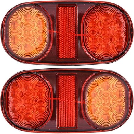 Luces LED para remolque de 12 V, 2 luces traseras LED impermeables para remolque (1/3)