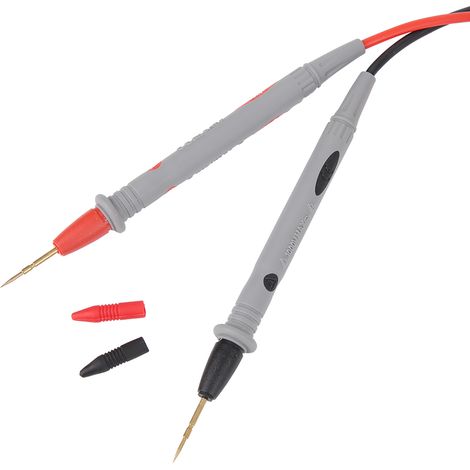 2 pcs Multimètre Test Leads 1000V AC/DC Pointe de Test en Silicone pour Électricien 20A