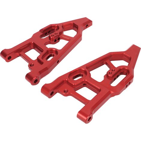 Bras de suspension inférieur avant en alliage d'aluminium, léger et à faibles vibrations, pour RC ARRMA 1/7 et 1/8 (rouge). (1/5)