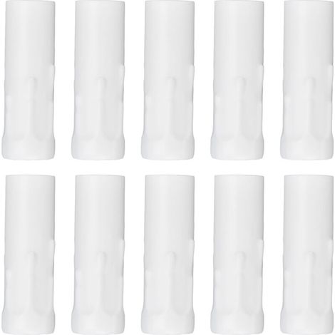 10 Pièces Support E14 Métallique pour Bougie, Base de Lampe, Accessoires Éclairage 25x80mm Blanc (1/5)