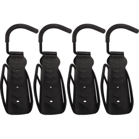 Lot de 4 supports muraux verticaux pour vélos, supportant jusqu'à 30 kg (66 lbs), en acier, pour garage ou abri de jardin. (1/5)