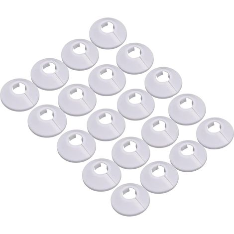20 PCS Colliers pour Tubes de radiateur en plastique Manchon pour Tubes en plastique Blanc Résistant pour Tube de Diamètre 16 mm