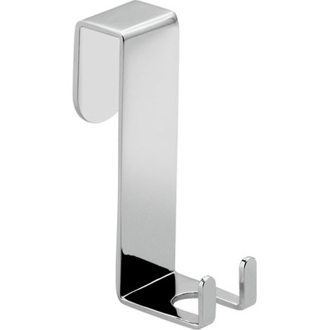 Gedy G-Thor Porta tergivetro, Misure e Peso: 2,1X4,5X7 CM & 0,04 kg, Gancio Muro in Ottone, Finitura cromata, Design R&S, 2 Anni di Garanzia (1/2)