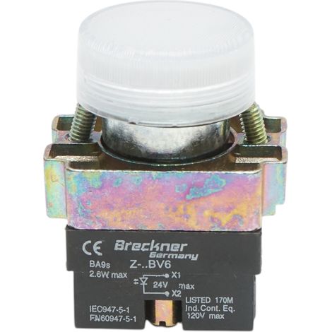 Pulsante indicatore LED bianco 24V LAY5 Breckner Germany (1/5)