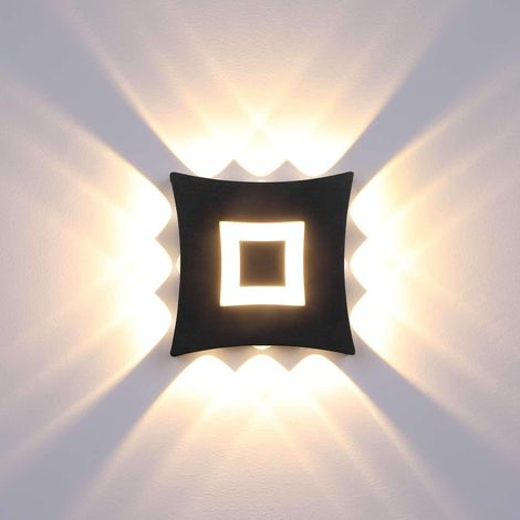 Applique parete LED COB 18W, alluminio IP65, 3000K bianco caldo, per interni/esterni/giardino, nero [Classe energetica A++] (1/5)