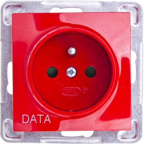 Impresja Einzelsteckdose mit/mit Daten und Jalousien rot GP-1YZDP/m/00