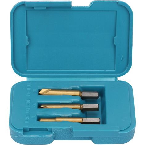 Lot de 3 extracteurs de vis cassées en acier rapide HSS, foret pour retirer boulons endommagés (1/5)