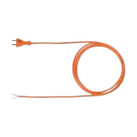 BACHMANN Cable de alimentación H05BQ-F 2x1,0mm² L:3,0m naranja AEH/CEE7/17, 244.875