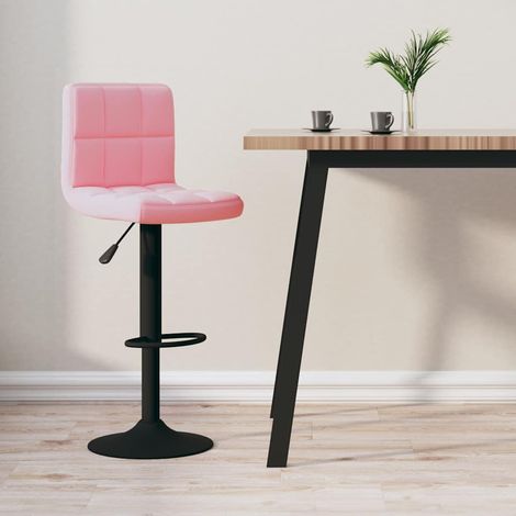 vidaXL Tabouret de bar Rose Velours (1/5)