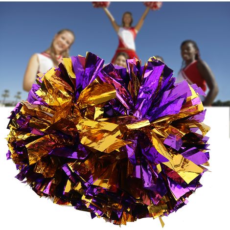 2PCS Pompons Double Tête pour Cheerleading, Match Sportif, Accessoires Danse et Événements (1/5)