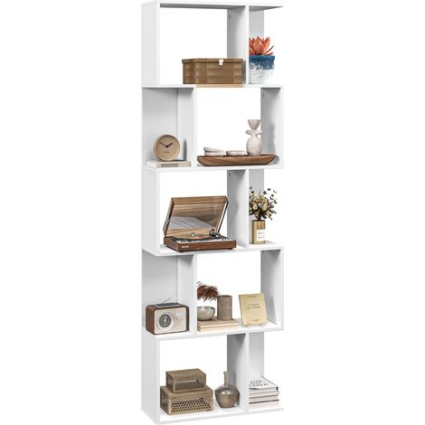 Mobile Libreria 5 Ripiani 60x24x184,5 cm Bianco (1/5)