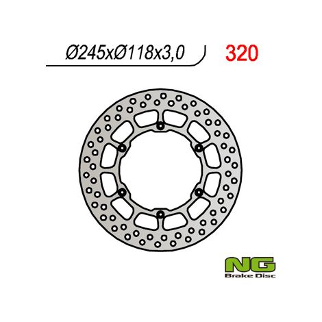 Disco de freno delantero Yamaha YZ/YZF/WRF 245 mm NG de acero de alta calidad