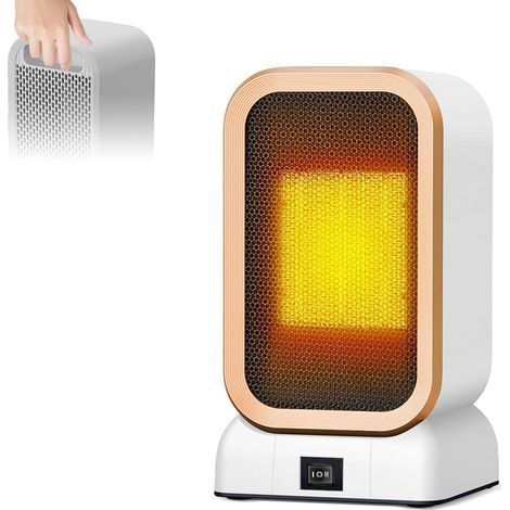 Mini-Heizlüfter, 1000 W PTC-Energiesparheizung, 2 Heizmodi, kleine Raumheizung, 02 (1/5)