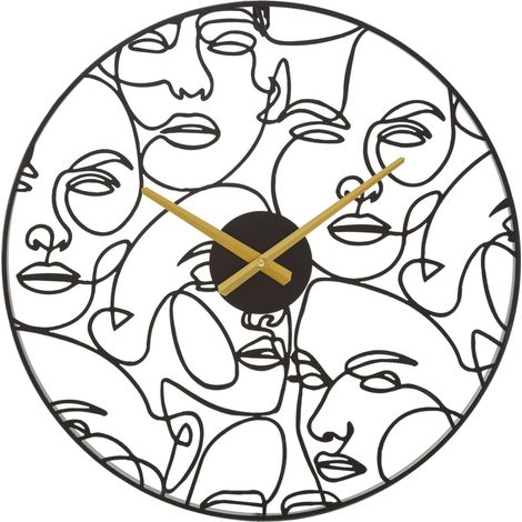 Wanduhr mauro ferretti Metall schwarz 50 cm