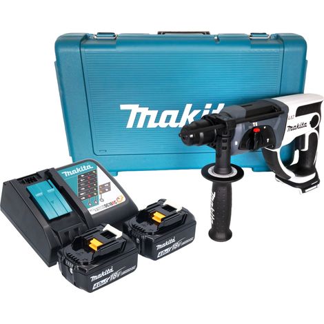 Makita DHR 202 RMW Akku Bohrhammer 18 V 20 mm 2,0 J weiß + 2x Akku 4,0 Ah + Ladegerät + Koffer
