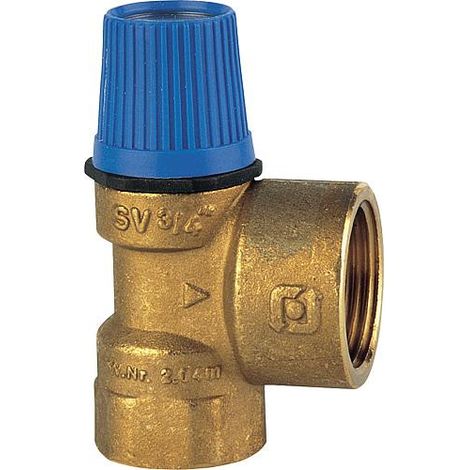 Soupape sécurité sanitaire tarage 7 bar entrée F1 1/4"xsortie F1 1/2" jusqu´à max 140°C (1/2)