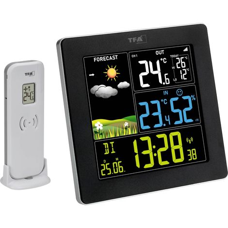 TFA Dostmann Sun 2 35.1174.01 Station météo radiopilotée Prévisions météorologiques 12 à 24 heures Nombre de capteurs m (1/5)