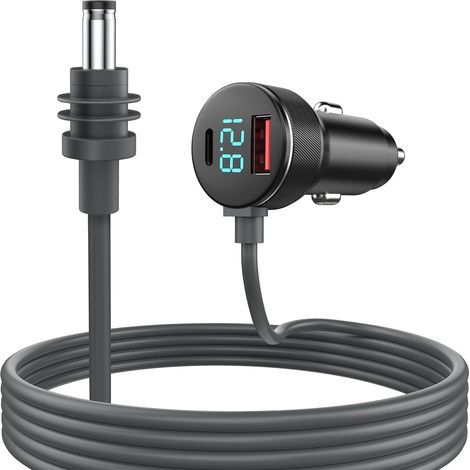 Starlink Mini-Kabel – Starlink Mini 3-in-1 Autoladegerät-Zubehör, 12V-48V Zigarettenanzünderadapter mit Digitalanzeige, USB-/Typ-C-Anschlüssen, Schnellladefunktion für Autos (3 m) (1/5)