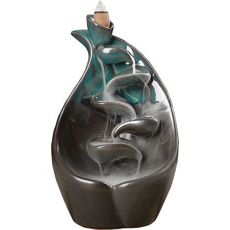 Porte-encens en céramique, brûleur d'encens à reflux, ornement décoratif (1/5)