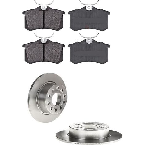 KIT FRENI POSTERIORI compatibile con SKODA OCTAVIA II COMBI (1Z5) - DISCHI + PASTIGLIE OEM: P 85 020 , P 85 114 , P 85 073 / 17520 , 17547 /SOSTITUZIONE DIRETTA/BASSA POLVERE/SILENZIOSO (1/5)