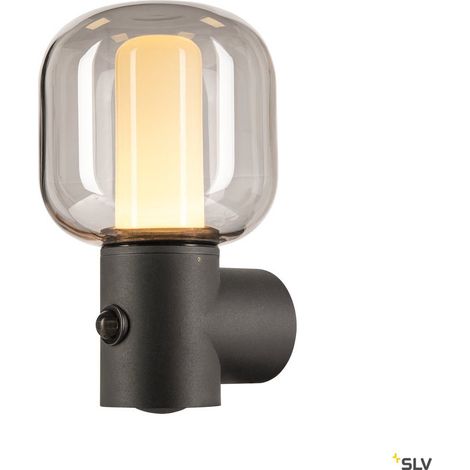 Applique extérieure OVALISK gris LED 96W 3000/4000K détecteur de mo - SLV - 1004679 (1/5)