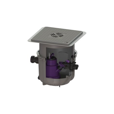 KESSEL Hebeanlage Minilift S KTP 300-S1, Bodenplatte, 280570S für Unterflurinstallation (1/2)