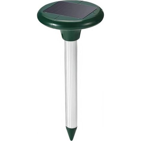 Répulsif à rats vert, 1531,7 cm, à énergie solaire LED, ultrasonique, carré, à fixer au sol, répulsif à rats et serpents. (1/5)
