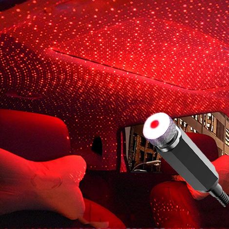 MINKUROW Led Proyector Cielo Estrellado Luz De Techo Decoración Del Coche Usb Interior Lámpara De Ambiente (1/5)