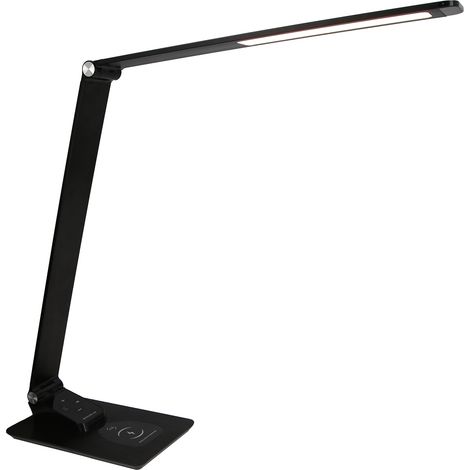 JVD - Lampe de bureau Beacon en aluminium avec chargeur à induction et prise USB - Matériel professionnel (1/4)