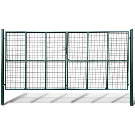 vidaXL Portail de jardin en maille 400x200 cm (1/4)