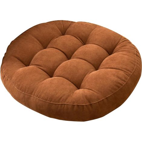 Alfombra redonda para patio, cojín de exterior, cojín para tumbona, cojín grueso para silla (42 cm), ideal para el salón y el dormitorio. (1/4)