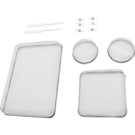 Lot de 12 grilles de ventilation robustes en acier inoxydable pour chauffe-eau de camping-car, avec outil d'installation (1/5)