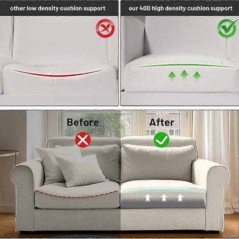 Support de coussin de canapé, solution au problème d'affaissement des assises de canapé, réparation des coussins de canapé affaissés, support de coussin de canapé en mousse blanche. (1/5)