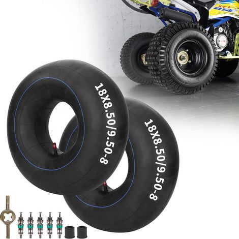 Inner Tube 18x8.50-8 18x9.50-8 with Valve Stem Straight TR-13 For ATV Quad 4 Wheels, Go Kart, Lawn Tractor, Snow Blower, Golf Arch, Trailer and Heavy Lawn Mower (1/5)