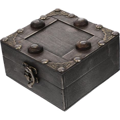 Boîte Bois Vintage Coffret à Bijoux Organisateur Rétro Pour Articles Divers Étui De Rangement Pour Bijoux (1/5)