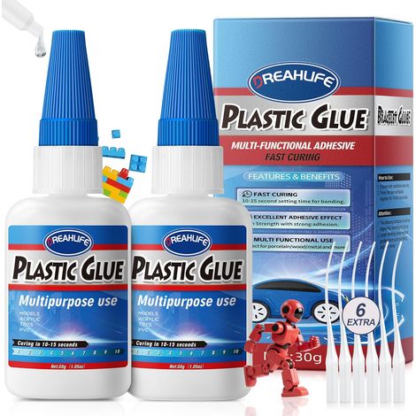Colle Forte pour Plastique 60g, Colle Plastique Extra Forte (1/5)