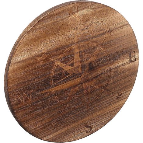 Plateau en bois « Roue de l'Année » pour décoration de table, idéal pour le café. (1/5)