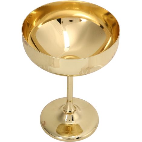 Verre à champagne en métal, gobelet en acier inoxydable 304, gravé, pour bar ou fête, verre à vin rouge décoratif, motif épi de blé, plaqué or (1/5)