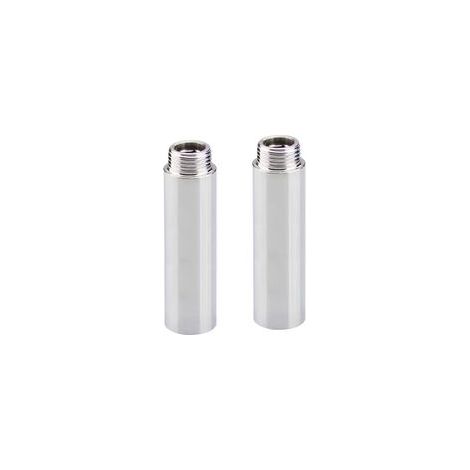 Set mit 2 Wasserhahnverlängerungen 1/2" x 200 mm, 1/2" IG x 1/2" AG G1/2", Gewindeverlängerung DN15, Duschknopfverlängerung, Eckventile (1/5)