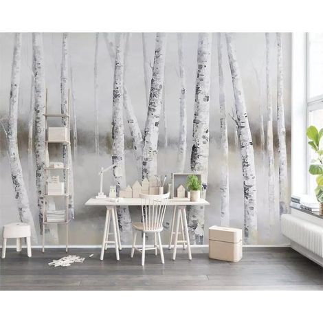 Papier Peint Forêt - Bouleaux d’Hiver - 150 x 250 cm (1/2)