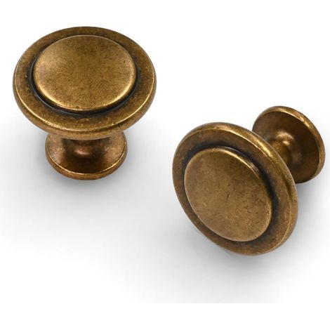 12 Schubladengriffe, Retro-Bronze, Zinklegierung und Messing, Küchentürgriffe zur Dekoration von Schränken, Kommoden, Schubladen, Türen und Kleiderschränken (1/4)