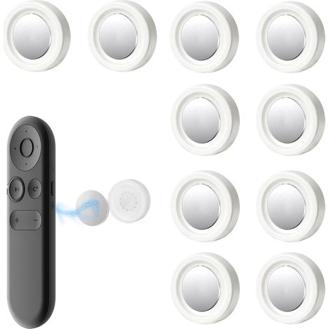 Lot de 8 supports magnétiques blancs Porte télécommande adhésif puissant sans percer Rangement télécommande tv pour maison, bureau, hôtel (1/5)