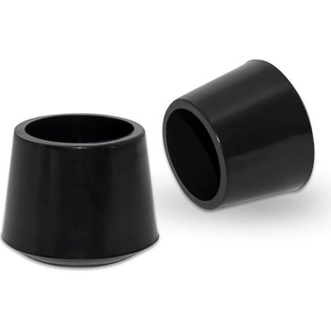 Lot de 4 Embouts Ronds antidérapants en Caoutchouc synthétique pour Pieds de Chaise 30 mm, 3,0 cm de diamètre, Noir (1/5)