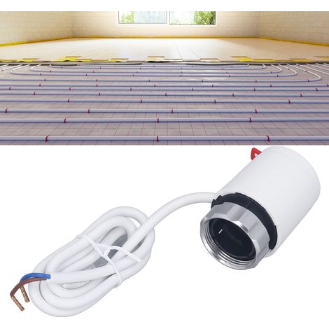 Actionneur électrique pour chauffage au sol à eau KZXNC-B : vanne normalement fermée, interrupteur thermostatique, distributeur, vanne de régulation de température, électrovanne (230 V CA) (1/5)