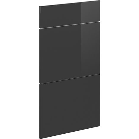 Façade de cuisine R-Line, Anthracite Haute brillance, 39.6x70.4cm façade de meuble pour meuble bas à tiroirs, Vicco (1/5)