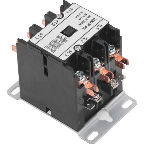 Contacteur climatiseur 40A 3P 380V pour chauffage ventilation climatisée regulation electrique en PP alliage argent (1/5)